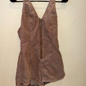 Urban Outfitters brown corduroy romper features a halter neckline Size Medium
